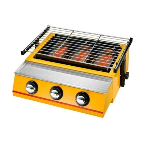 Jual KOMPOR 3 TUNGKU PANGGANG GAS ROASTER BBQ SOSIS SATE