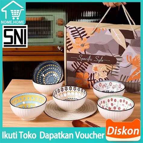 Jual Souvenir Mangkuk Set Porselen Biru Dan Putih Bermutu Tinggi