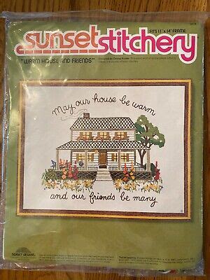 Sunset Crewel Embroidery Kit X Warm House And Friends Ebay