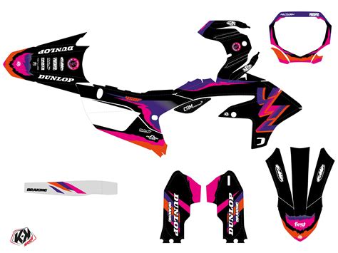 Yamaha Yz 450 F Dirt Bike Fifty Graphic Kit Black Kutvek Kit Graphik