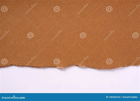 Fundo Branco De Papel Marrom Rasgado Da Beira Da Textura Foto De Stock