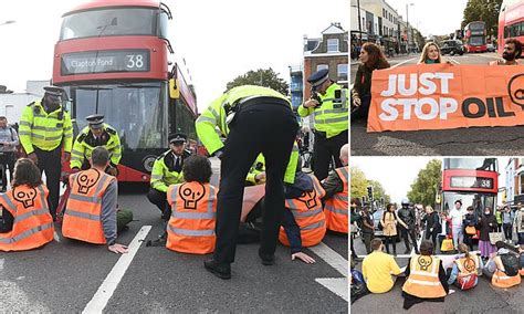 Just Stop Oil Protesters Glue Themselves To Road In Islington On Day 22