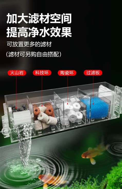 金利佳鱼缸过滤器制氧过滤一体机低水位壁挂式循环系统三合一龟缸 阿里巴巴