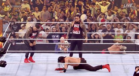 Jimmy Uso Attacks Roman Reigns During Wwe Night Of Champions Main Event