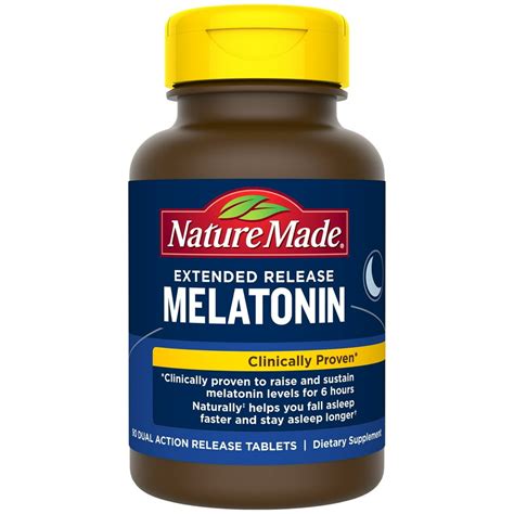 Nature Made Extended Release Melatonin 4mg Tablets 90 Count To