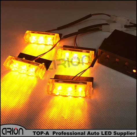 4x3 12 Led Car Motorcycle Flash Light Strobe Warning Ems Police Truck