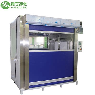 Yaning Clean Room CE ISO GMP HEPA Filter PVC Shutter Door SUS304 Cargo