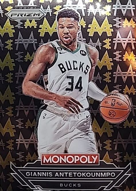 Giannis Antetokounmpo 2023 Prizm Monopoly B2 Millionaire Black Ssp