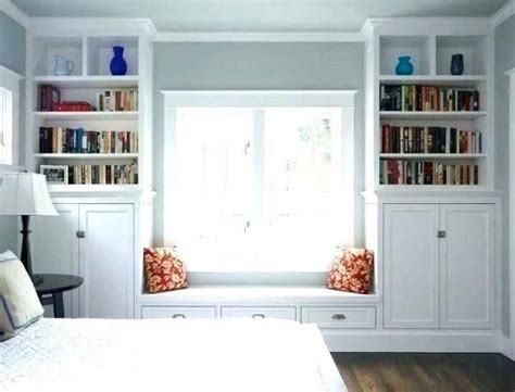 Pin By Hillary Erickson On Bay Window Small Bedroom Bookshelves