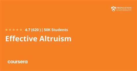 Effective Altruism - Coursya