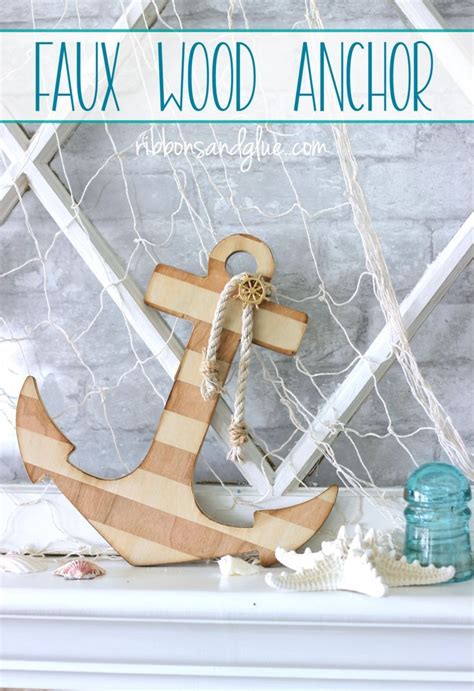 Nautical Faux Wood Anchor Wood Anchor Diy Projects Using Wood Diy