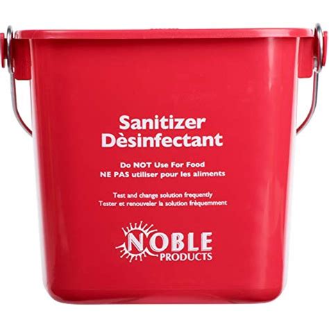 Small Red And Green Detergent And Sanitizing Bucket Quart Cleaning