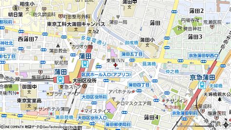 東京都大田区蒲田 地図（住所一覧から検索） ：マピオン