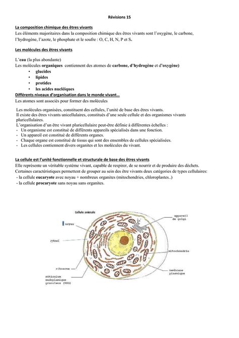 la cellule l unité fonctionnelle du monde vivant