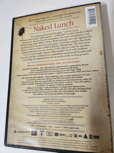 Naked Lunch DVD 2003 Special Edition For Sale Online EBay