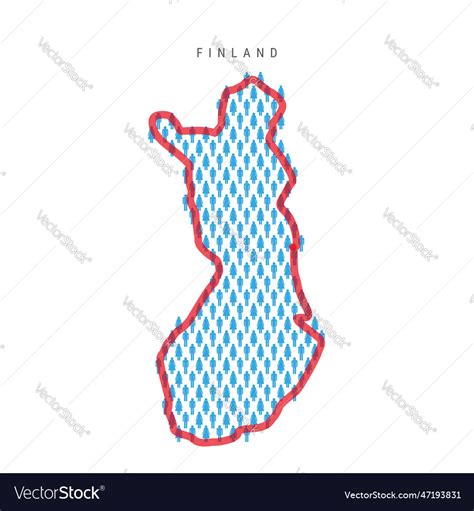 Finland population map stick figures finnish Vector Image