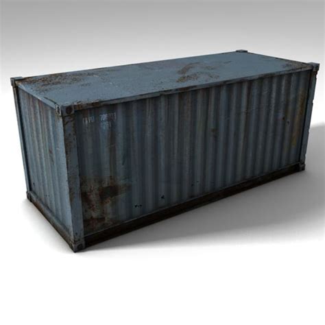 Low Poly Cargo Container 3D Model 40 Obj C4d Free3D