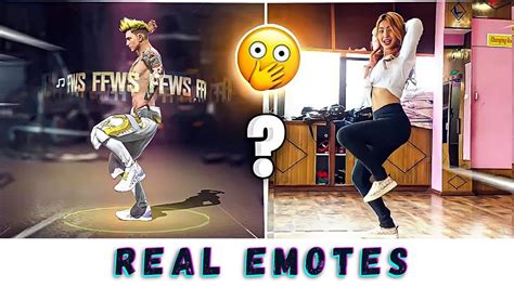 Top 10 Free Fire Emotes In Real Life 😱 Garena Free Fire Youtube