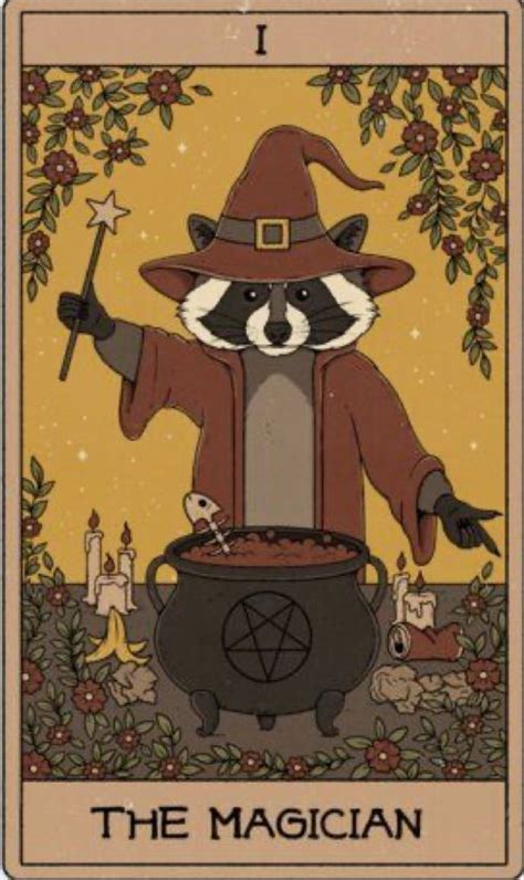 Pin De Twogonecoastal En Tarot And Oracle Cards Arte De Mapache