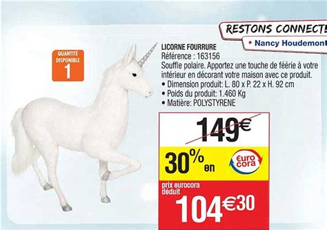 Promo Licorne Fourrure Chez Cora ICatalogue Fr