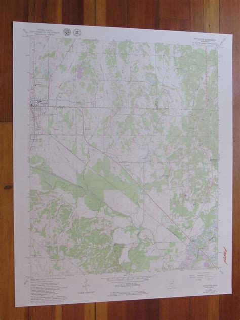 Nettleton Mississippi 1979 Original Vintage USGS Topo Map: (1979) Map ...