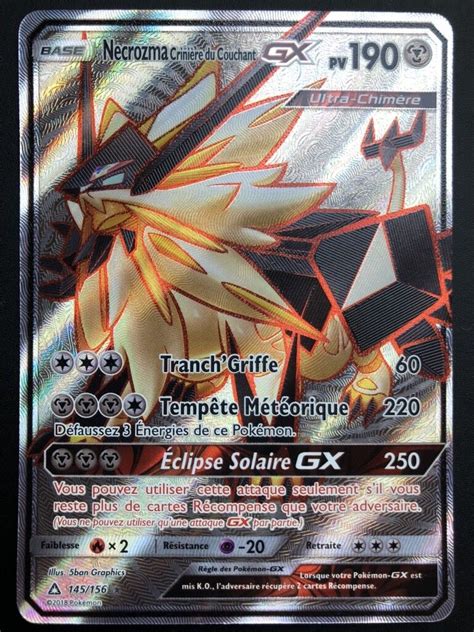 Carte Pokemon Necrozma Crini Re Du Couchant Gx Full Art Sl Fr