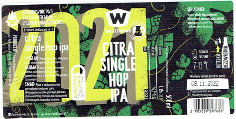 Citra Single Hop Ipa W PIWO MANIA Etykiety Piwne W MyViMu