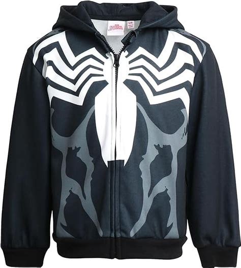 Marvel Boys Avengers Sweatshirt Spider Man Venom And Hulk Full Zip Up