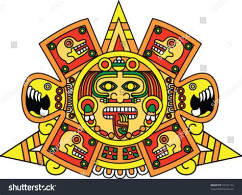 Aztec Face Stock Vector (Royalty Free) 69355114 | Shutterstock