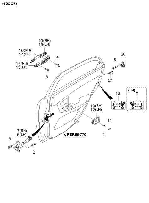 83650 2F000 Handle Assy Rear Door Outside Lh Kia YoshiParts