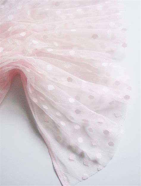 Pastel Pink Spot Tulle Fabric 44 Wide Sold Per Metre Etsy