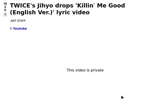 TWICE S Jihyo Drops Killin Me Good English Ver Lyric Video Allkpop