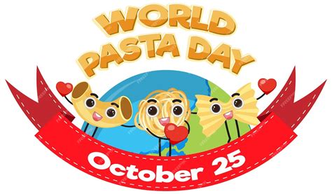 세계 파스타의 날 포스터 디자인 | 무료 벡터