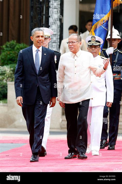manila philippines  apr   president barack obama front