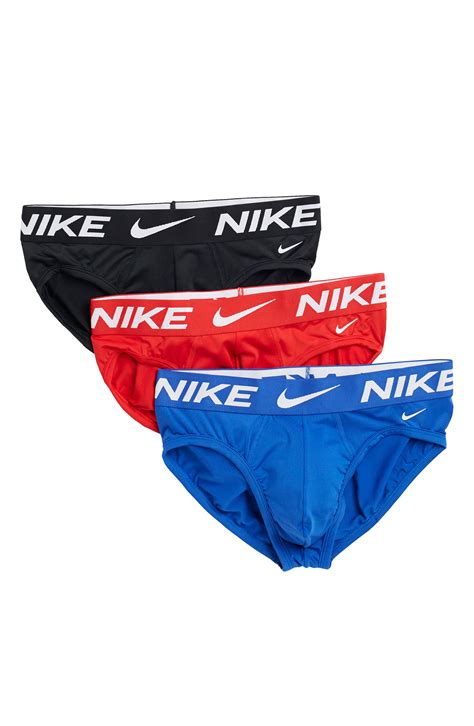 Nike Dri Fit 3 Pack Performance Hip Briefs In University Red Modesens