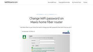 Maxis Wifi Change Password How To Change Your Maxis Fibre Internet