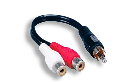 Rca Y Splitter Adapter Male Female Female Inch Pccables