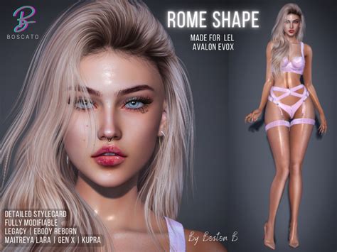 Second Life Marketplace Rome Female Shape For Lelutka Avalon Legacy