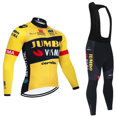 Ensemble Cuissard V Lo Et Maillot Cyclisme Hiver Pro Jumbo Visma