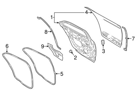 GD9Z 54253A10 A Weatherstrip Assembly Door Openin 2017 2020 Lincoln