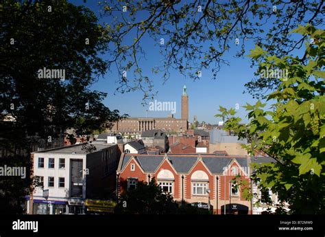 Norwich city skyline with the City Hall Stock Photo - Alamy