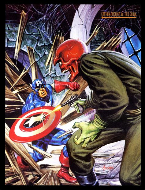 Captain America Vs Red Skull By Joe Jusko Marvel Universe Capitão America Vilãs