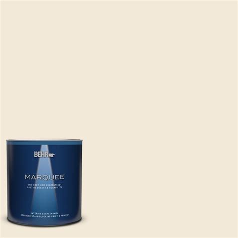 BEHR MARQUEE 1 Qt 740C 1 Seaside Sand Satin Enamel Interior Paint And