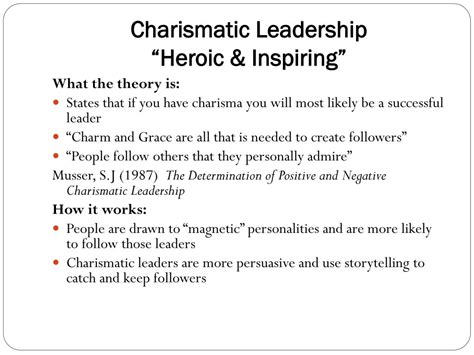 Ppt Charismatic Leadership Heroic Inspiring Powerpoint