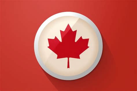 Premium Ai Image Canada Independence Day A Red Circle With A Maple