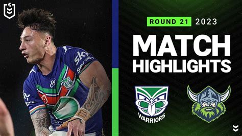 VIDEO NRL 2023 New Zealand Warriors V Canberra Raiders Match