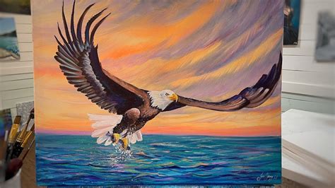 How To Paint An Eagle Step By Step Painting Tutorial Youtube