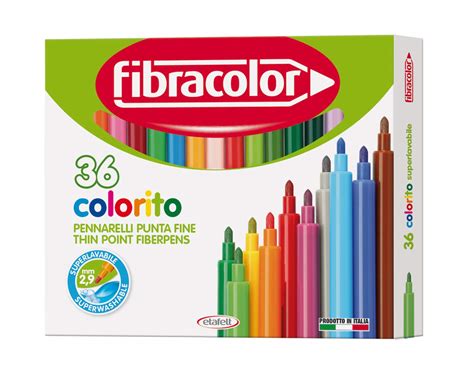 Fibracolor Colorito Thin Point Fiber Colouring Pens Super Washable