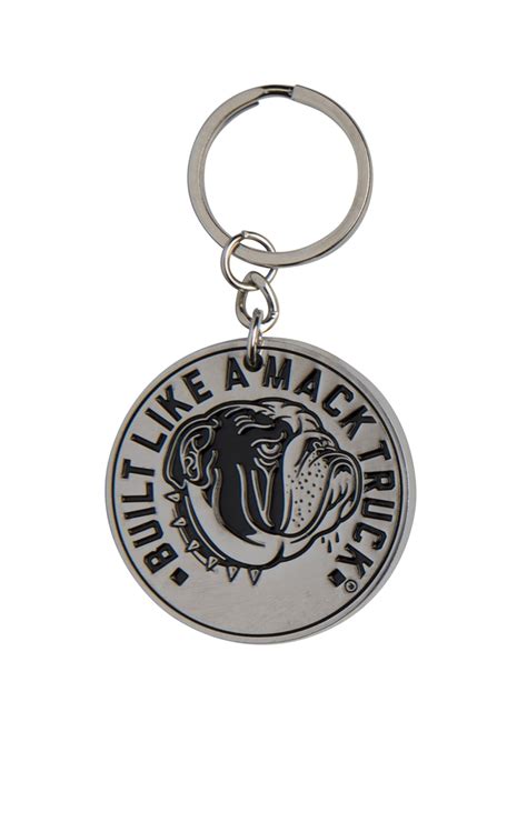 Mack Trucks Built Like A Mack Truck Circle Tag Metal Keychain