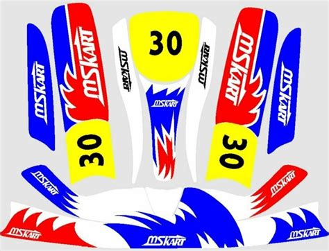 Ms Kart Vinyl Sticker Kit For Kg Unico Pods Nosecone Nassau Panel